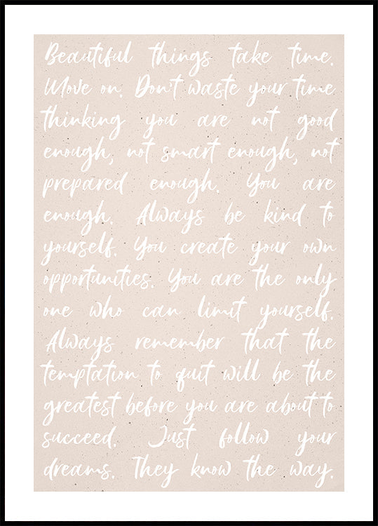 Plakat z cytatami motywacyjnymi