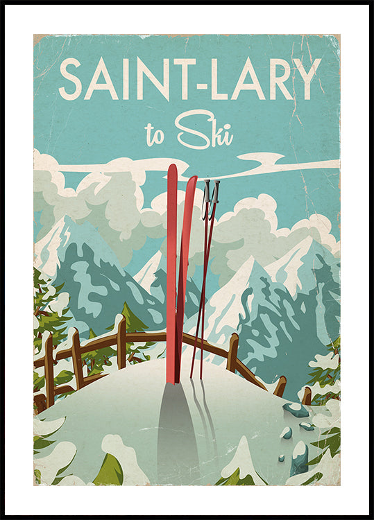 Plakat narciarski Saint Lary (NOWOŚĆ)