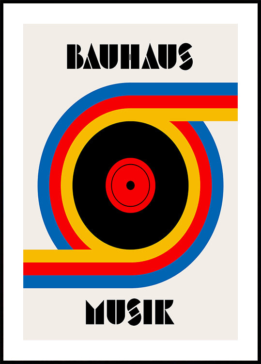 Plakat winylowy z muzyką Bauhaus