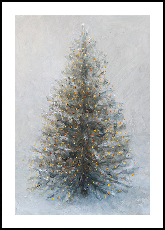 Christmas Tree  In Snow Plakat