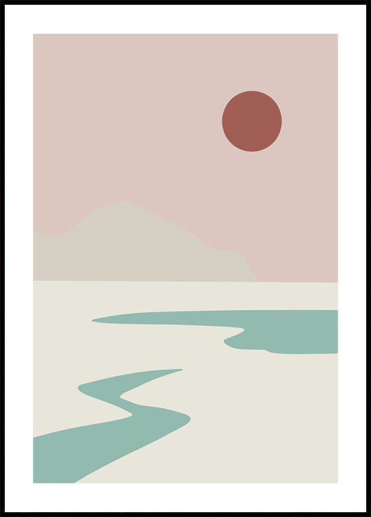 Minimal Dawn Scene Plakat