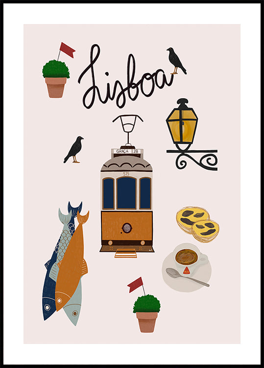Lisbon Travel Plakat