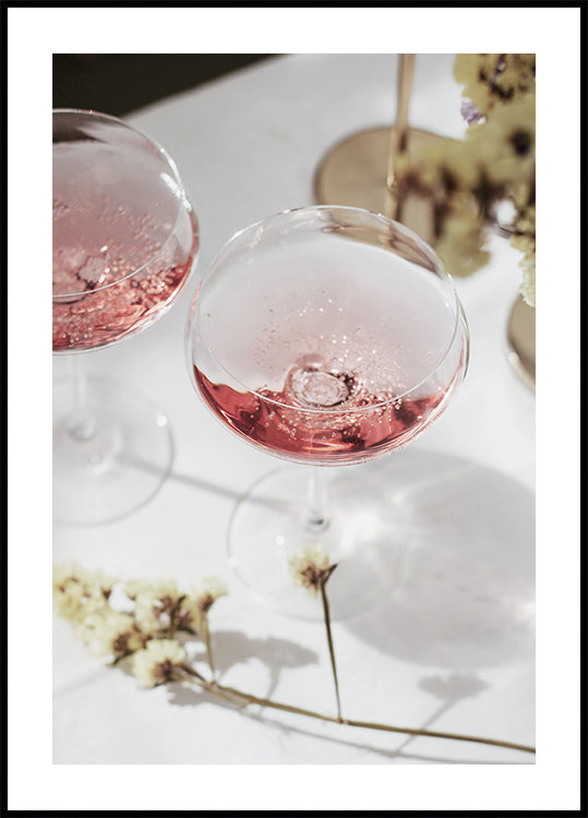 Pink Champagne Celebration Plakat - Posterbox.dk