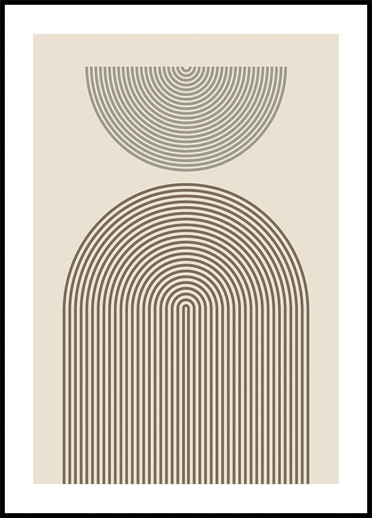 Plakat z nowoczesną geometrią łuku