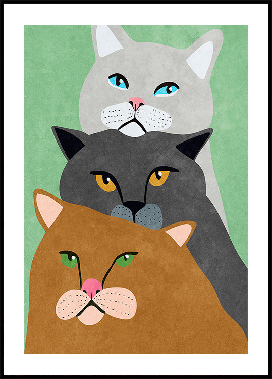 Plakat Cat Trio