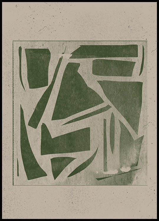 Zielony labirynt geometryczny
