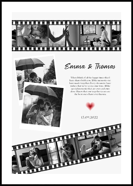 Plakat z rocznicowym kolażem zdjęć filmowych