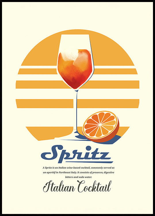 Letni plakat z nadrukiem Spritz