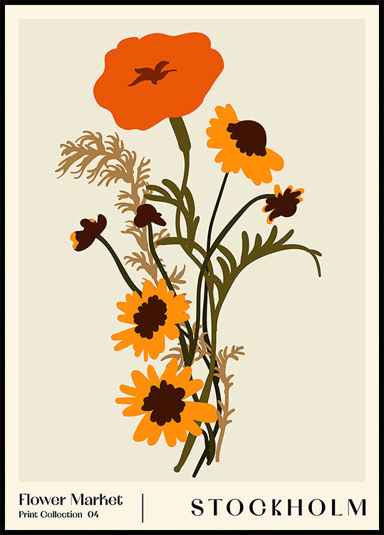Targ Kwiatowy. Plakat Sztokholmski