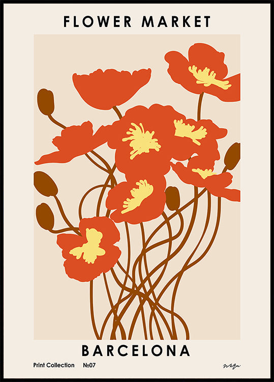Targ Kwiatowy. Plakat Barcelony