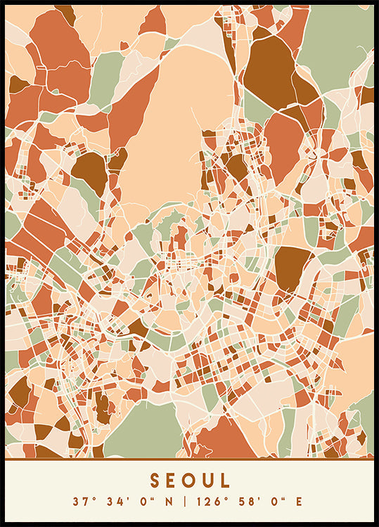 Czarny plakat z mapami odcieni ziemi 79