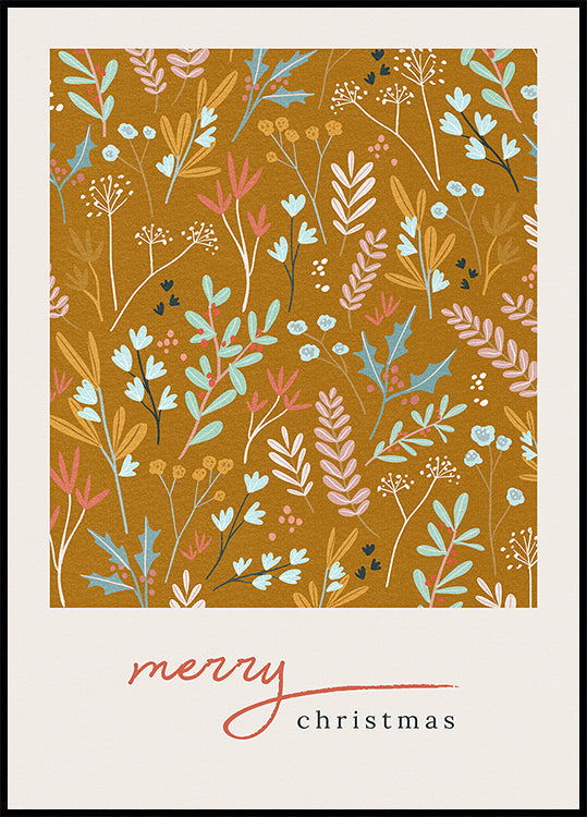 Wesołych Świąt Brązowy plakat