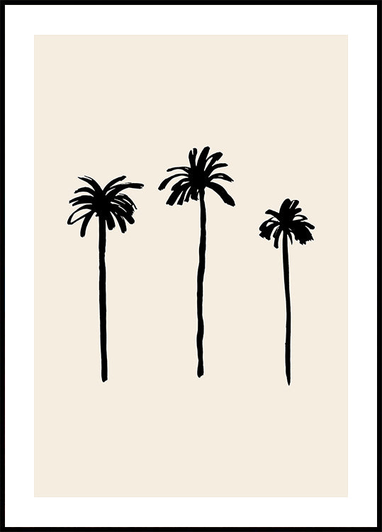 Plakat z palmami