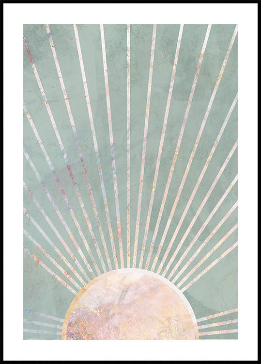 Plakat Sage Green Boho Sun