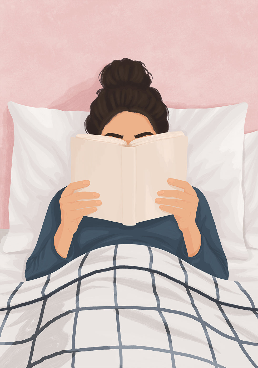 Dziewczyna czyta plakat książki