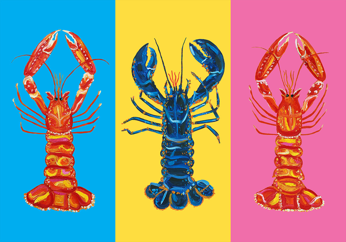 Lobster Langoustines Pop Art Plakat