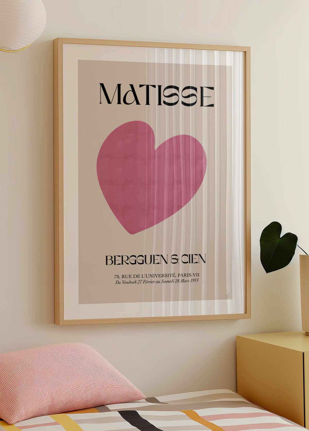 Minimalne różowe serce