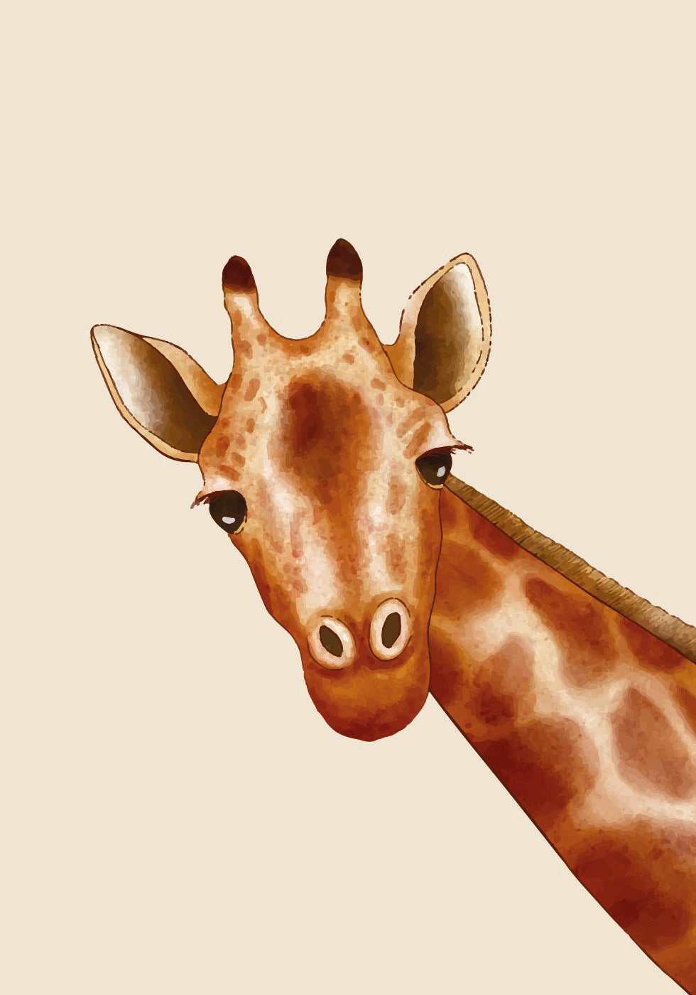 Peekaboo Giraffe Plakat - Posterbox.dk