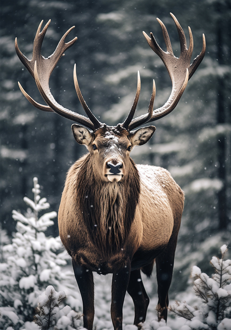 Stag In Forest Plakat - Posterbox.dk