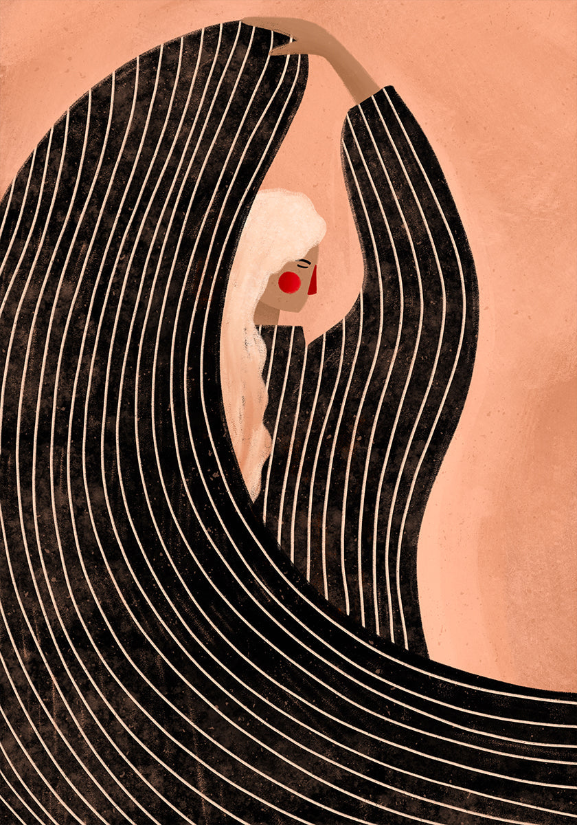 Plakat Kobieta w czarnej sukience