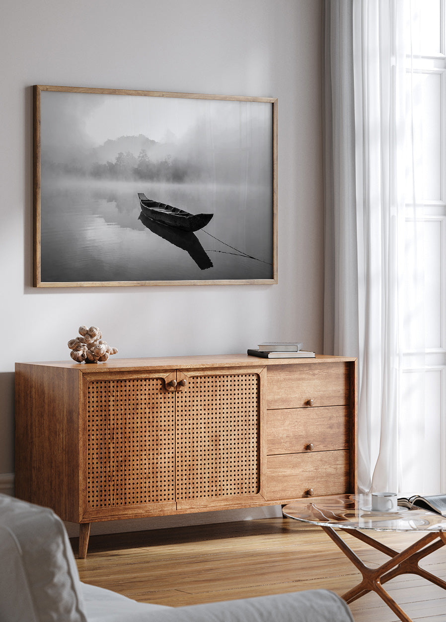 Mysterious Serenity in Foggy Waters plakat - Posterbox.dk