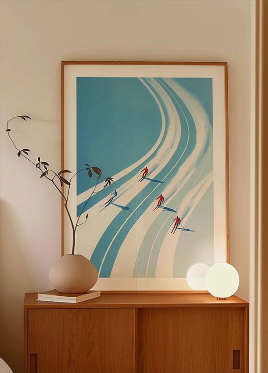 Four Skiers Plakat - Posterbox