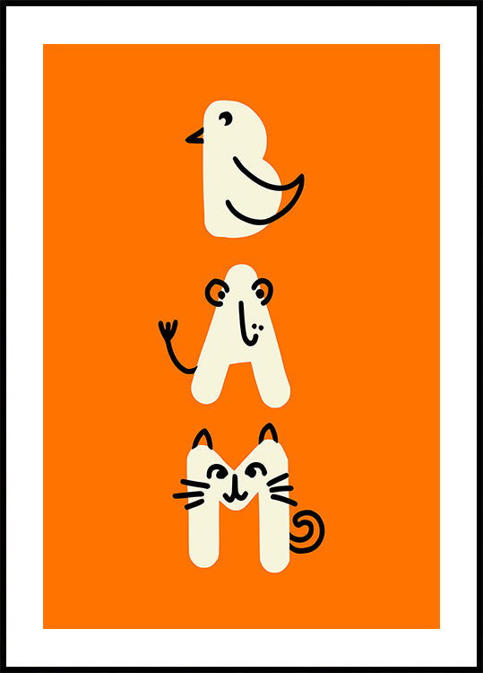 BAM kidult Illustration Orange red (NEW) - Posterbox