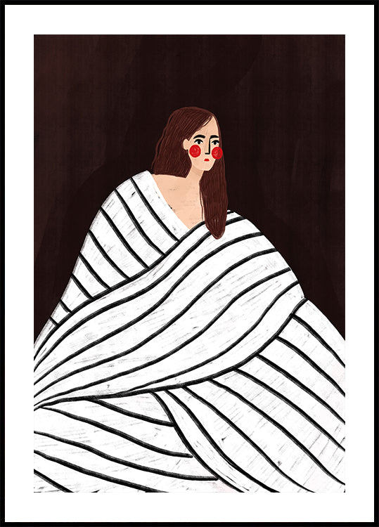 The Woman With Black and White Stripes Plakat - Posterbox