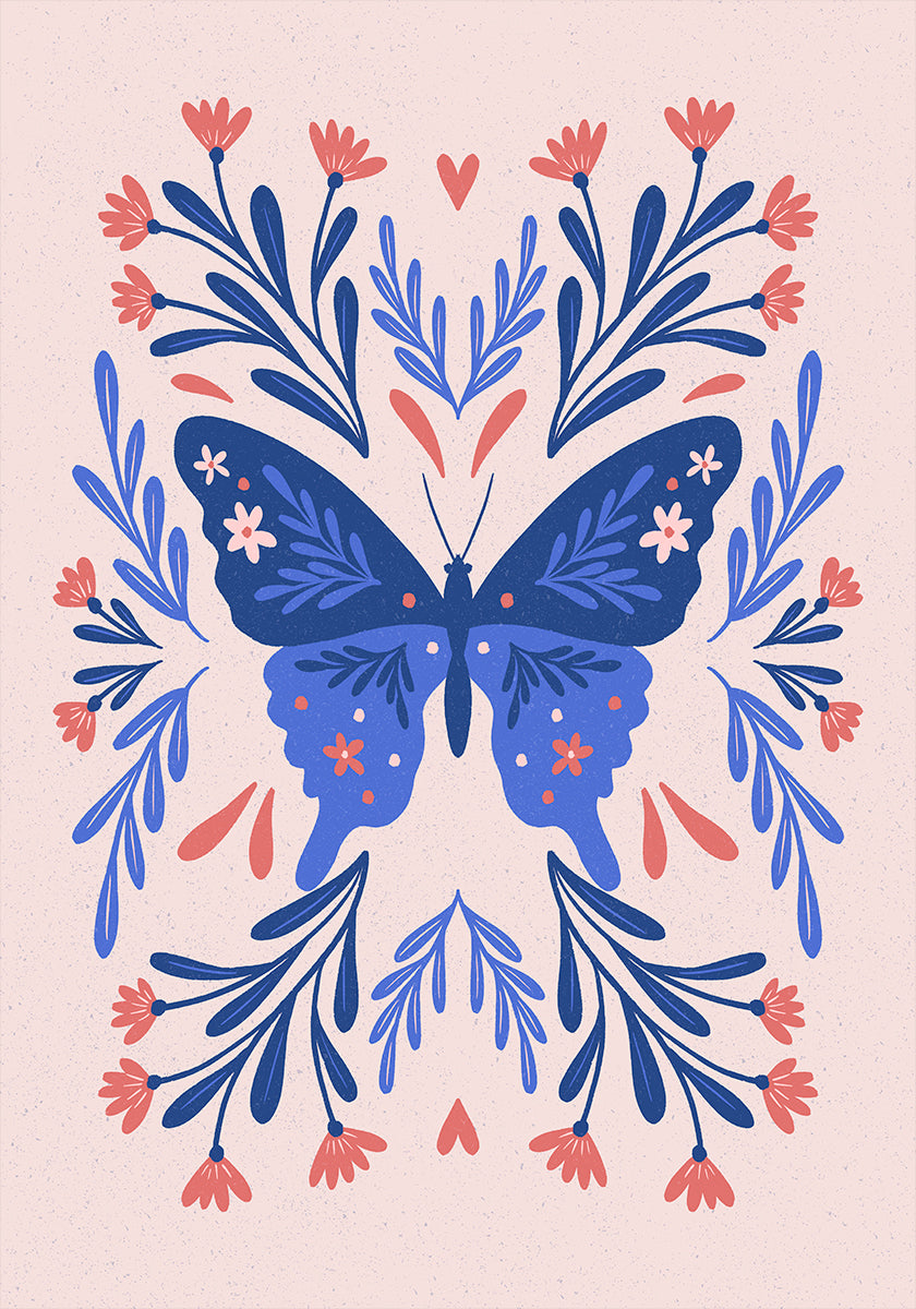 Folk Art Butterfly. (NEW) - Posterbox
