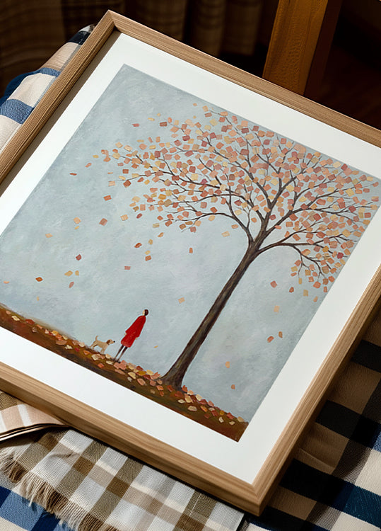 Dog Walking In Autumn (NEW) - Posterbox