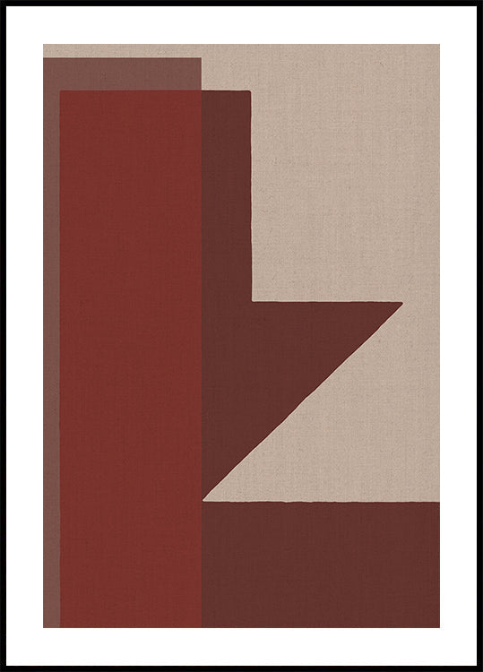 Red Geometric Composition Plakat - Posterbox