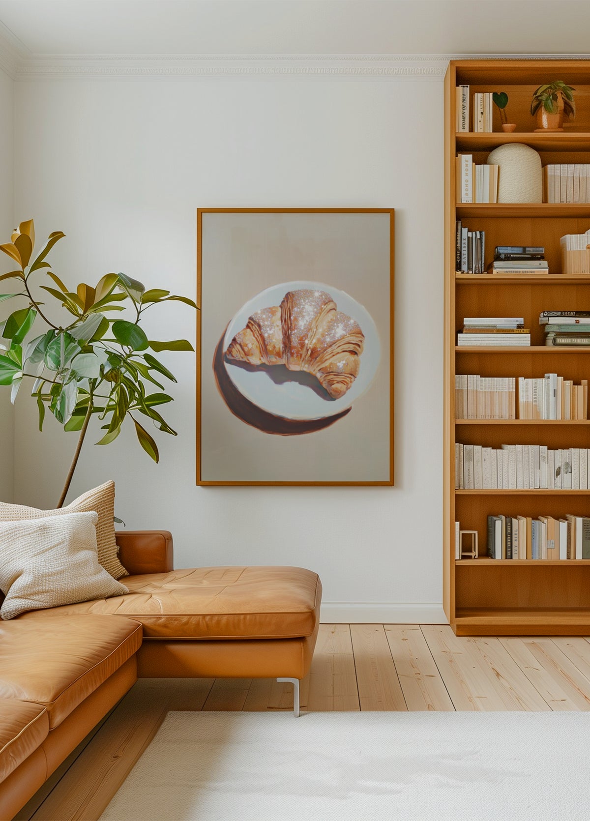Sparkling Croissant on a Plate - Posterbox