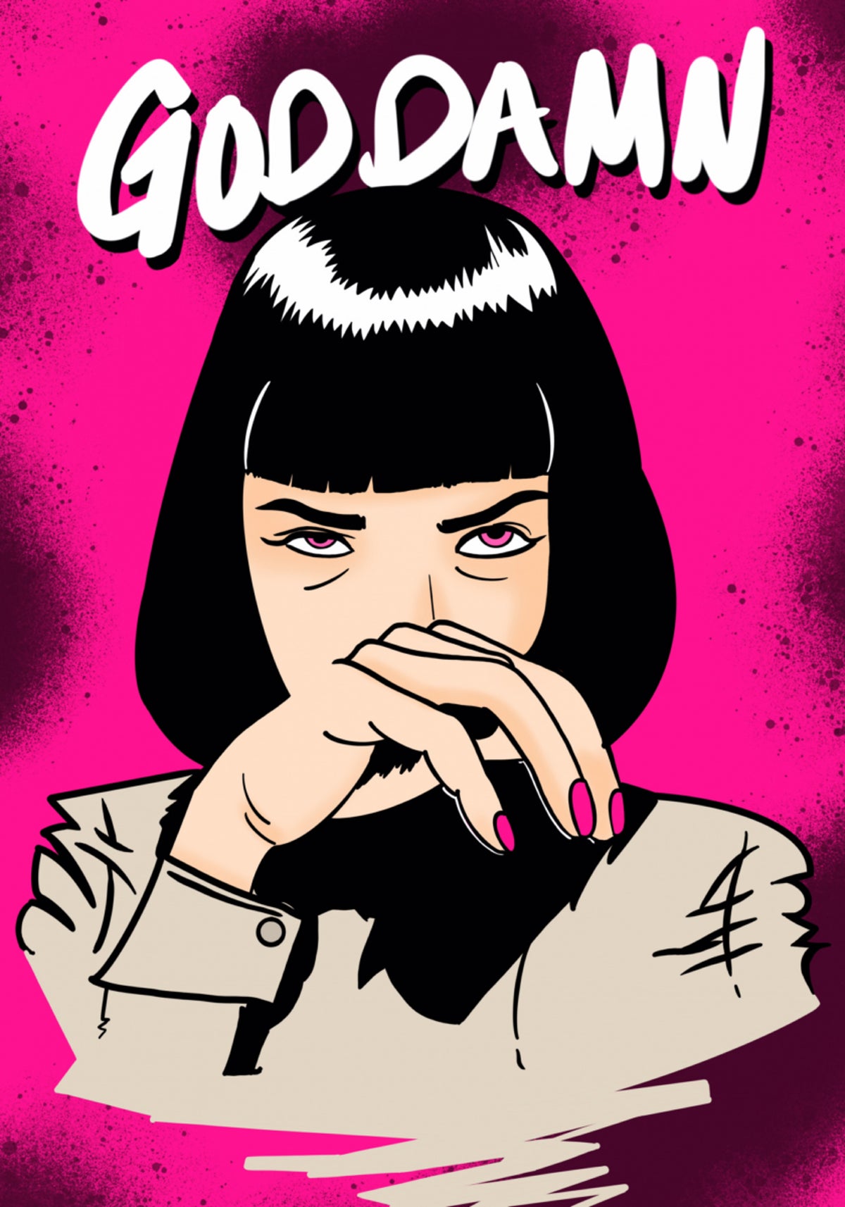 Bezczelna kobieta pop-artu