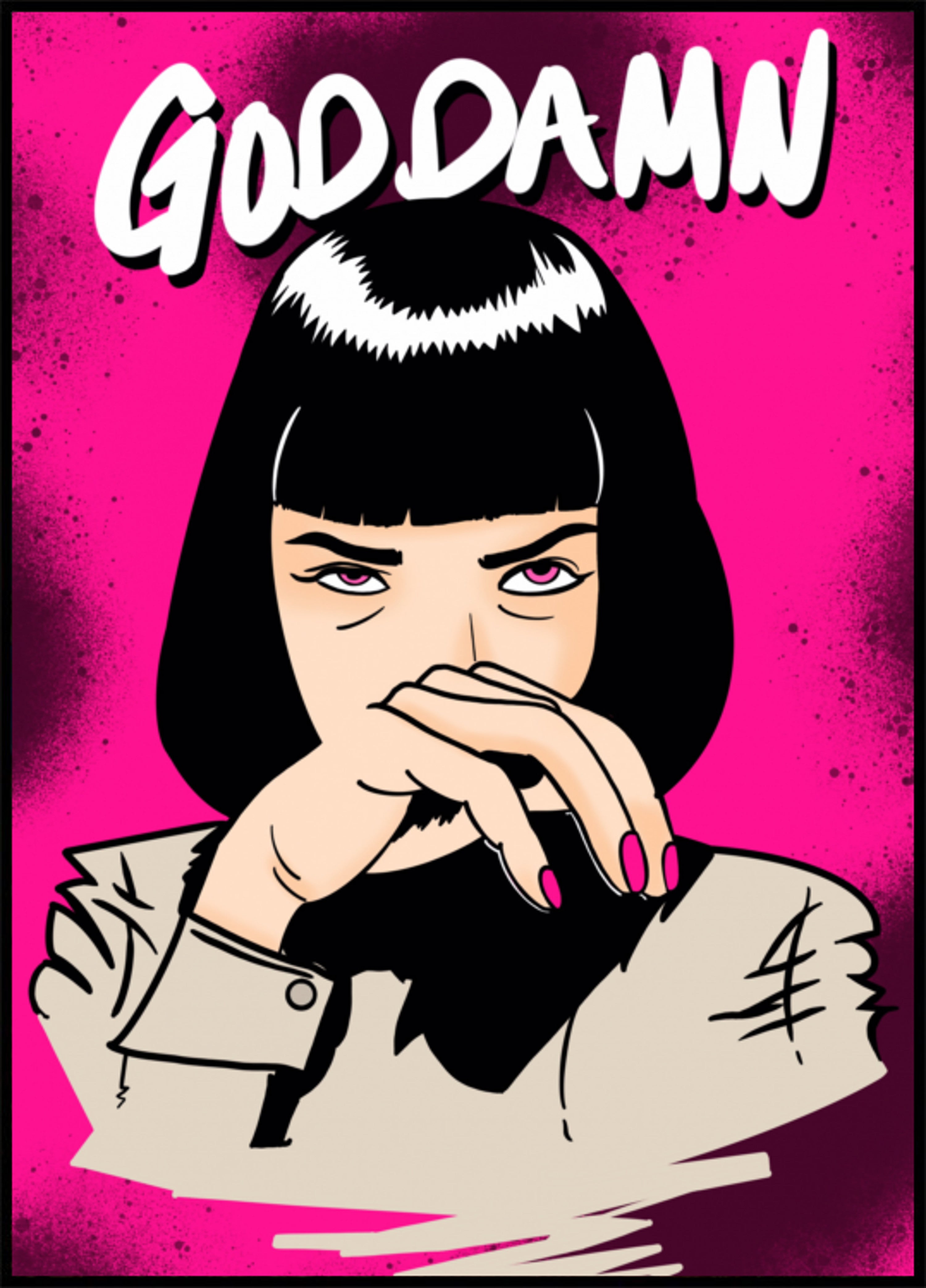 Bezczelna kobieta pop-artu