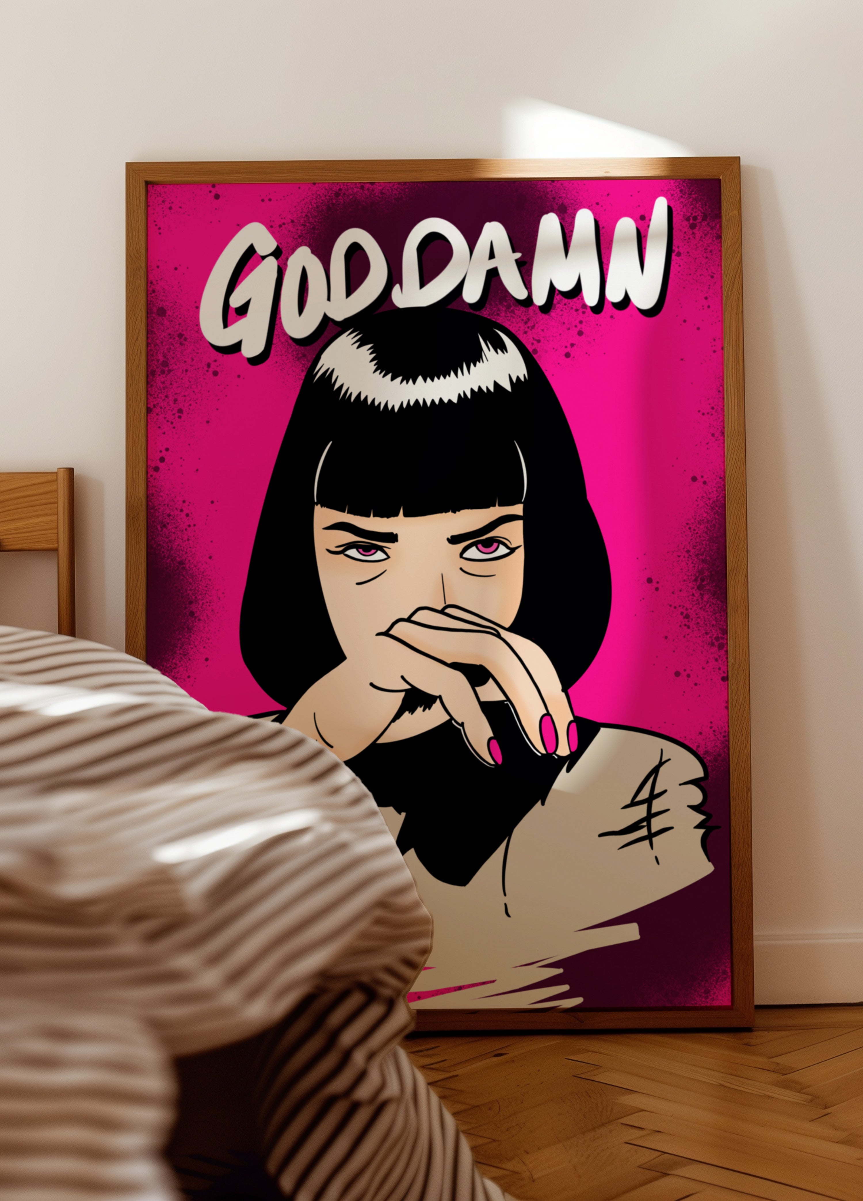 Bezczelna kobieta pop-artu