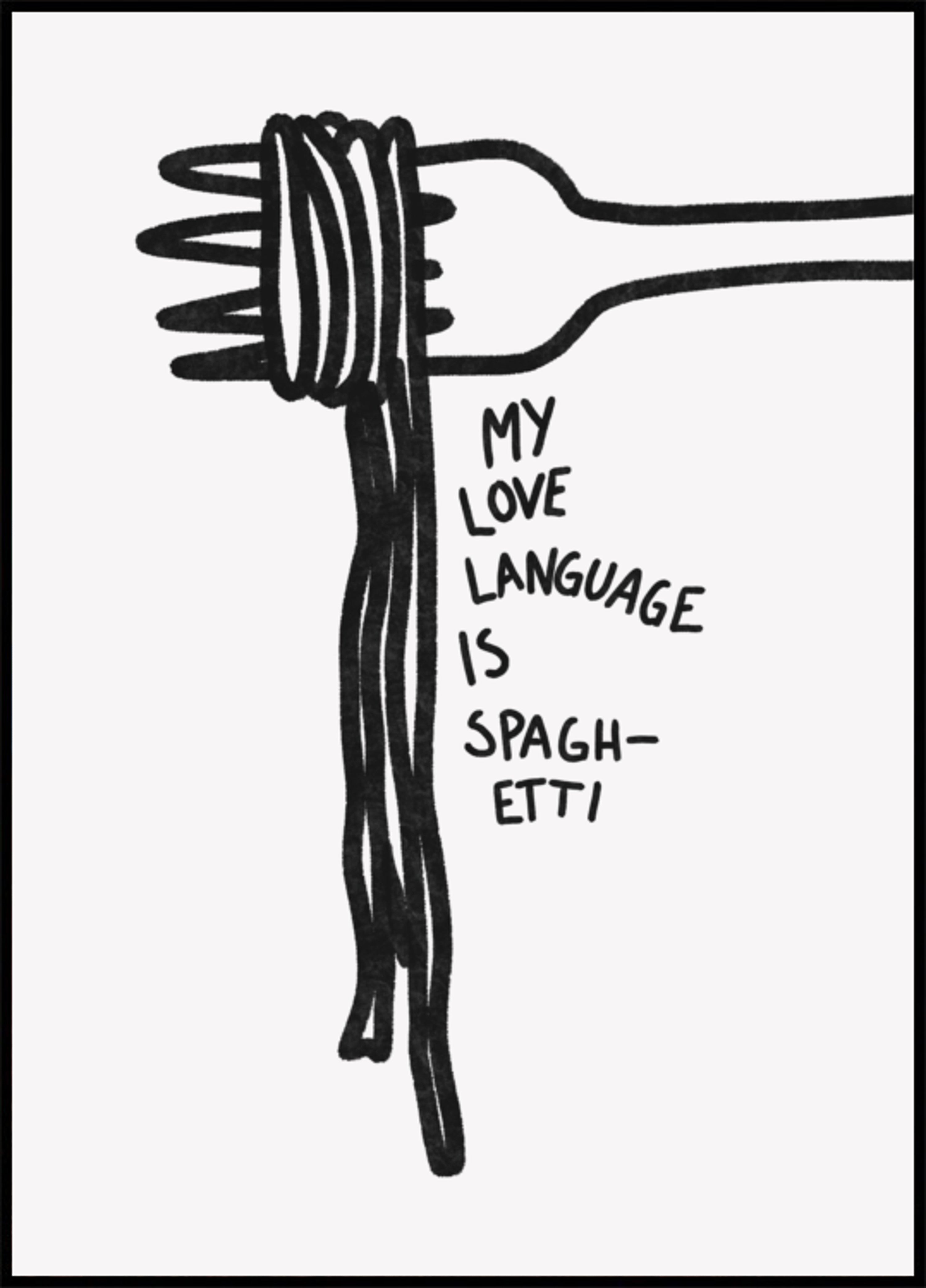 Język miłości spaghetti