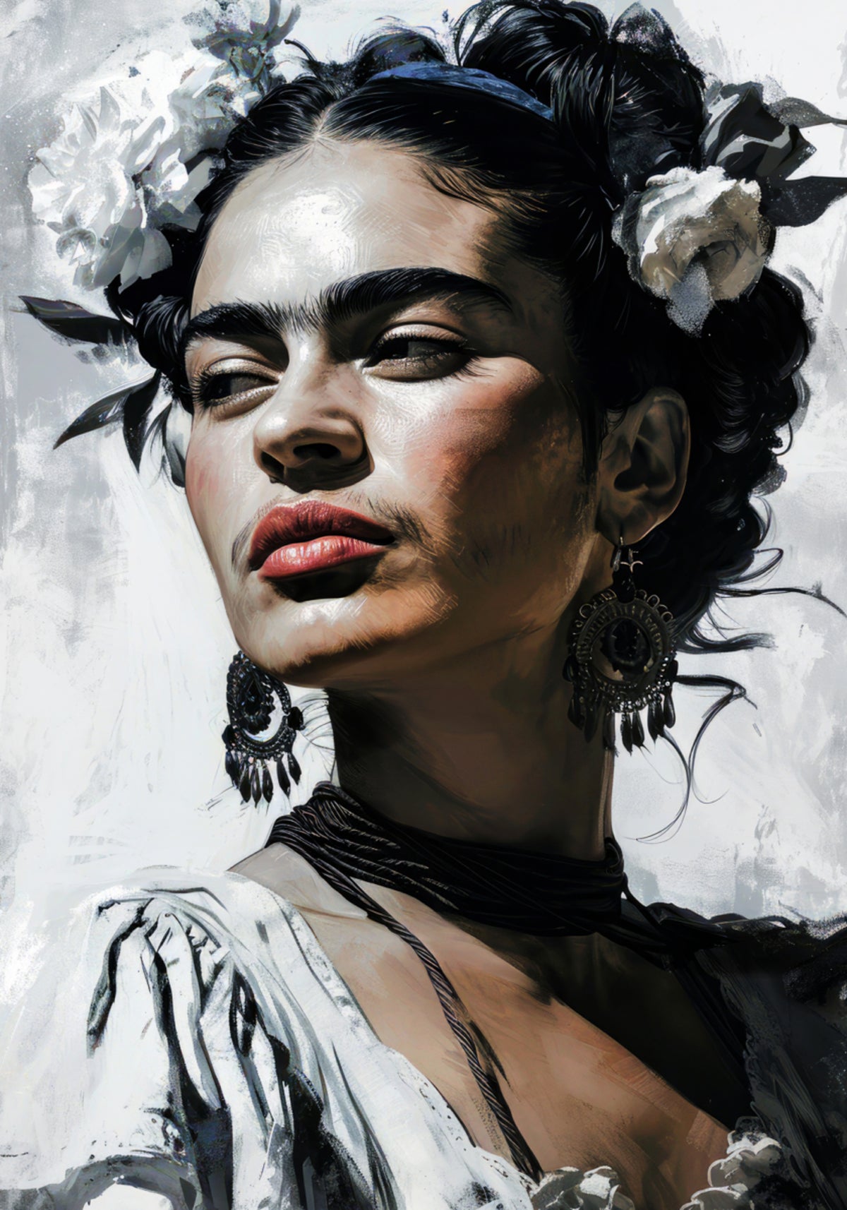 Mocny kwiatowy portret
