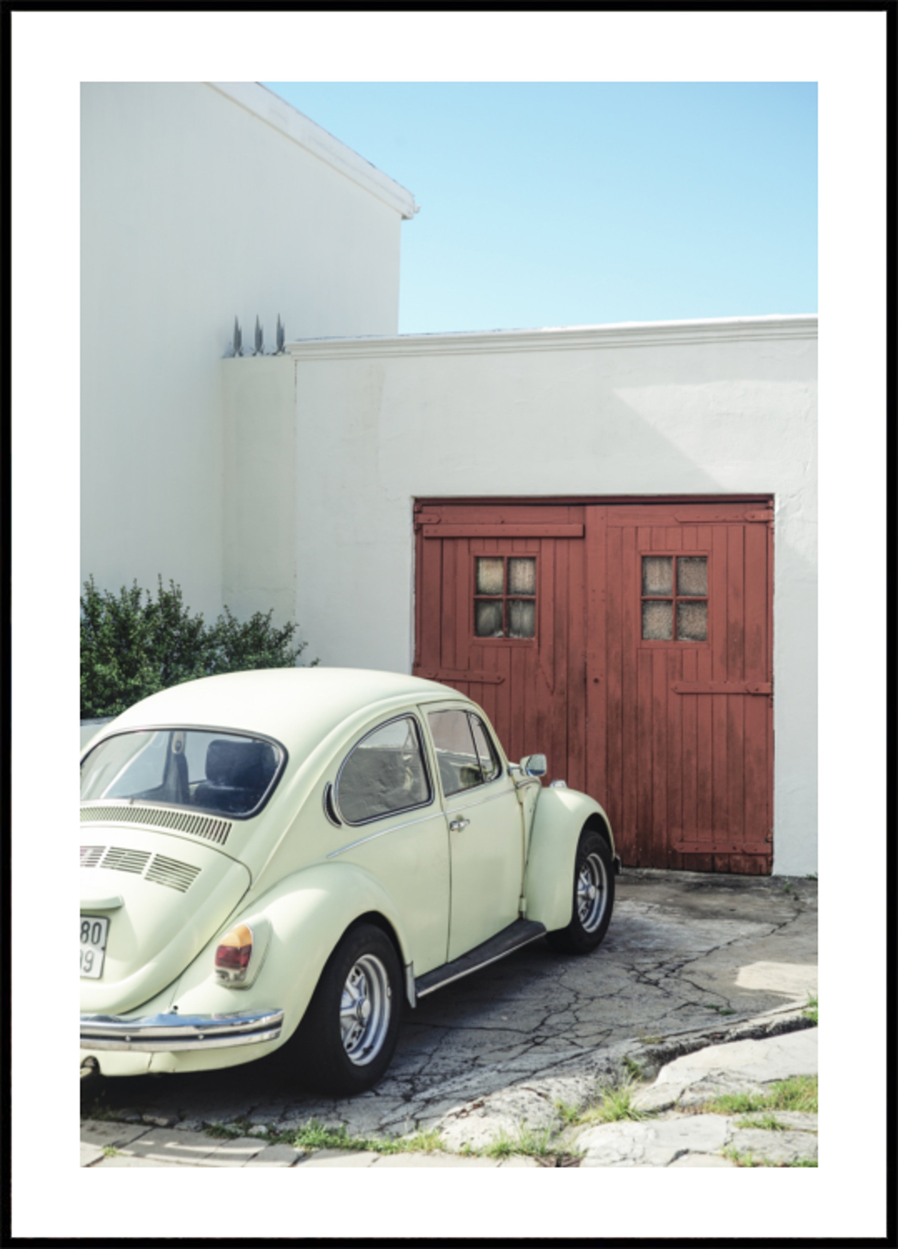 Czerwone drzwi Vintage Beetle