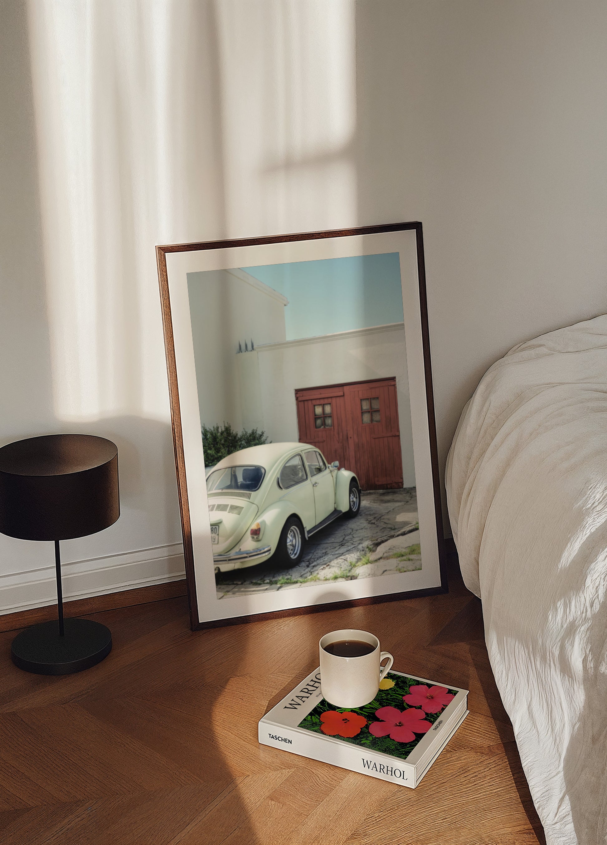 Czerwone drzwi Vintage Beetle
