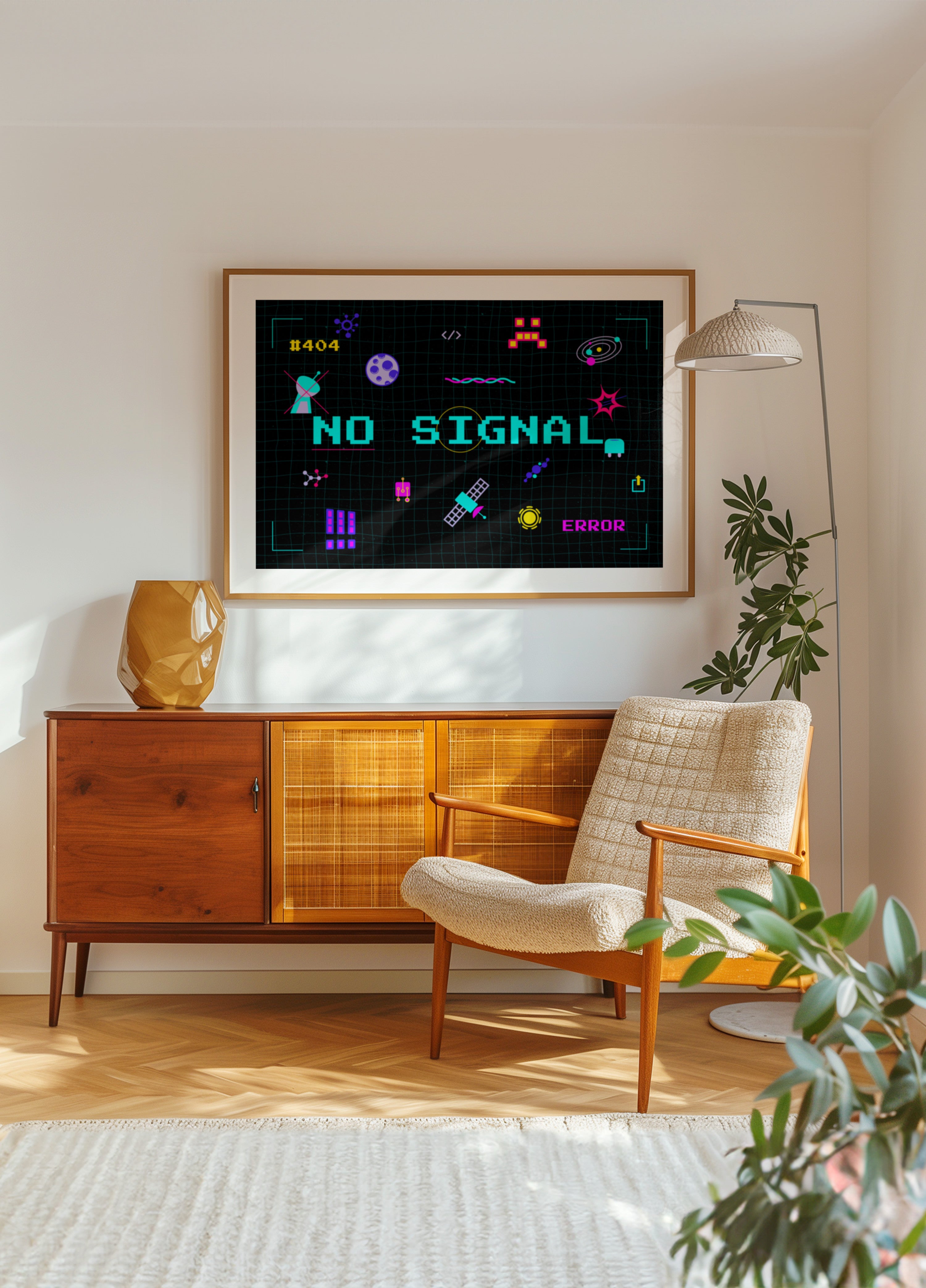 Retro piksel brak sygnału
