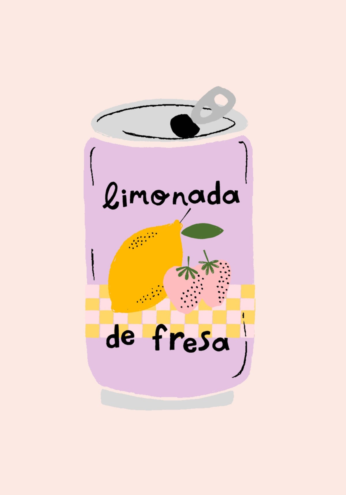 Puszka lemoniady truskawkowej