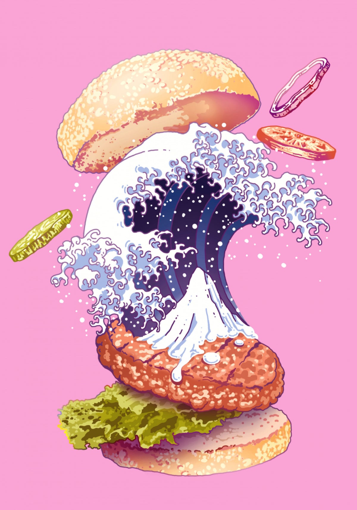 Dynamic Wave Burger - Posterbox
