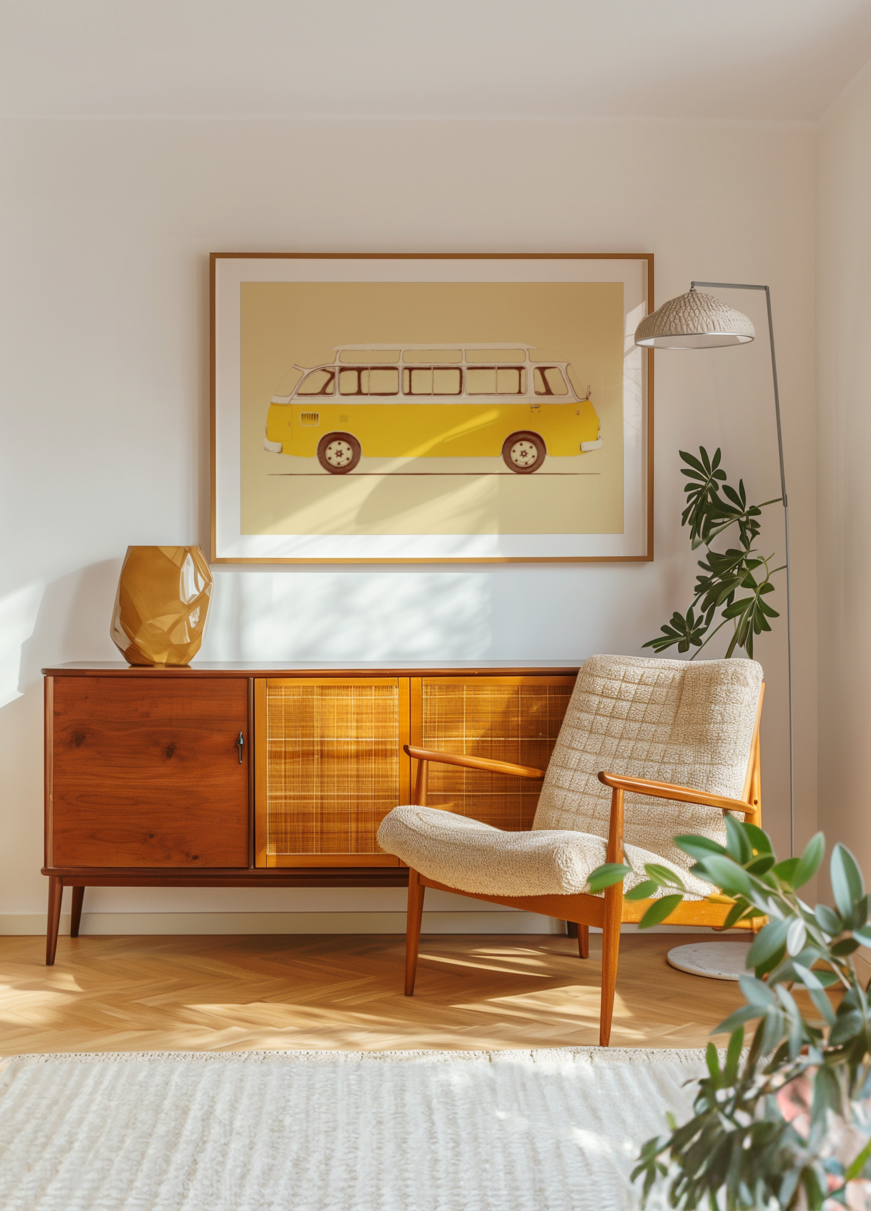 Vintage żółty autobus