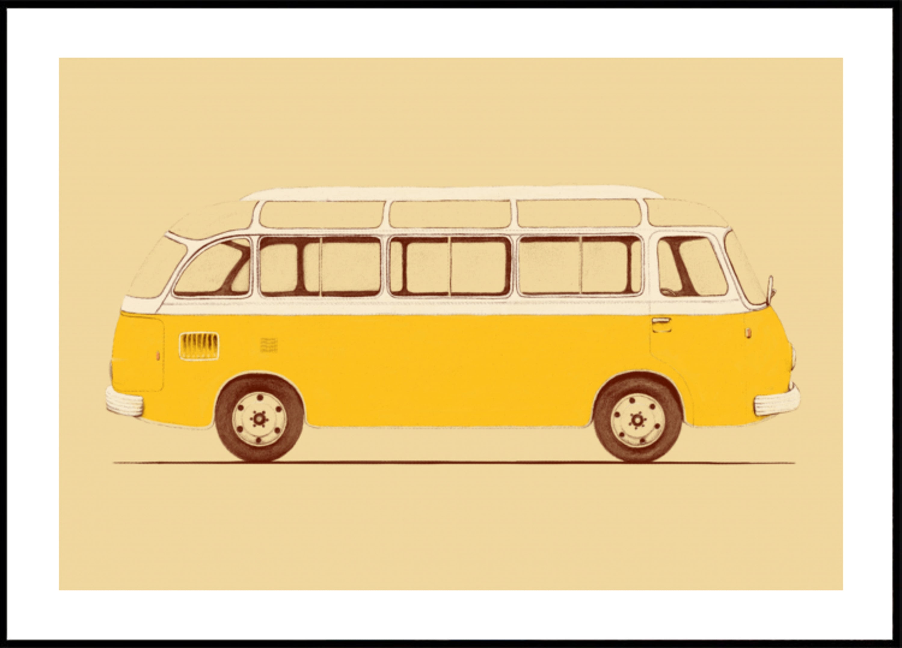 Vintage żółty autobus