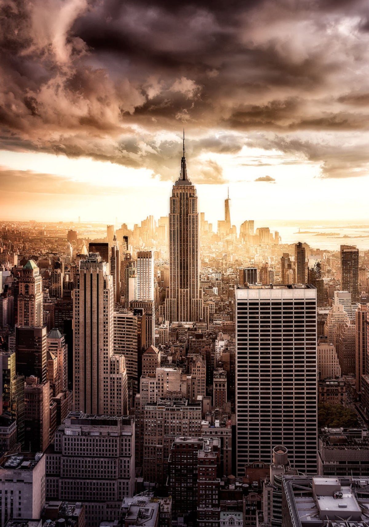 Dramatic New York City Skyline