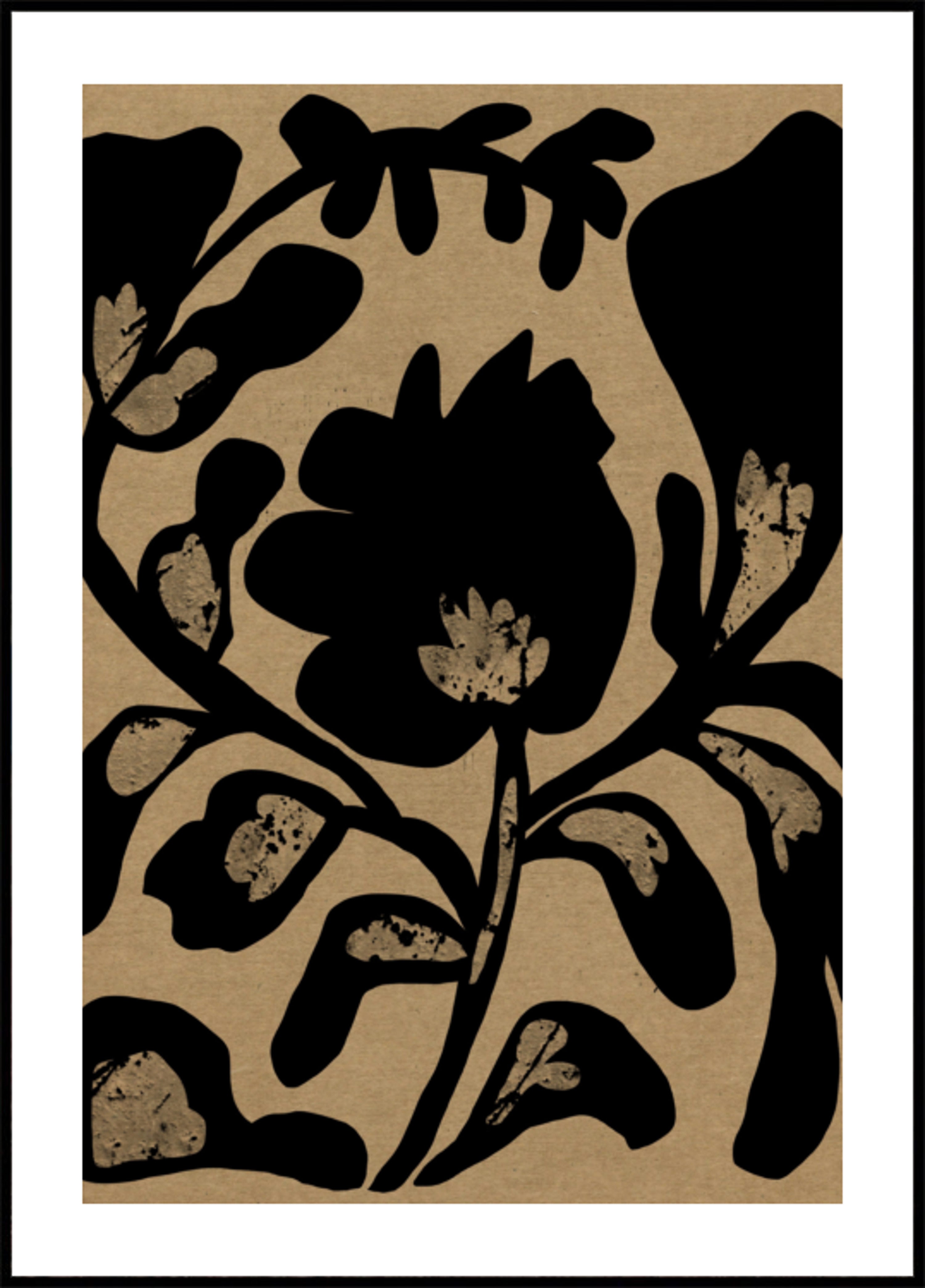 Czarna sylwetka botaniczna