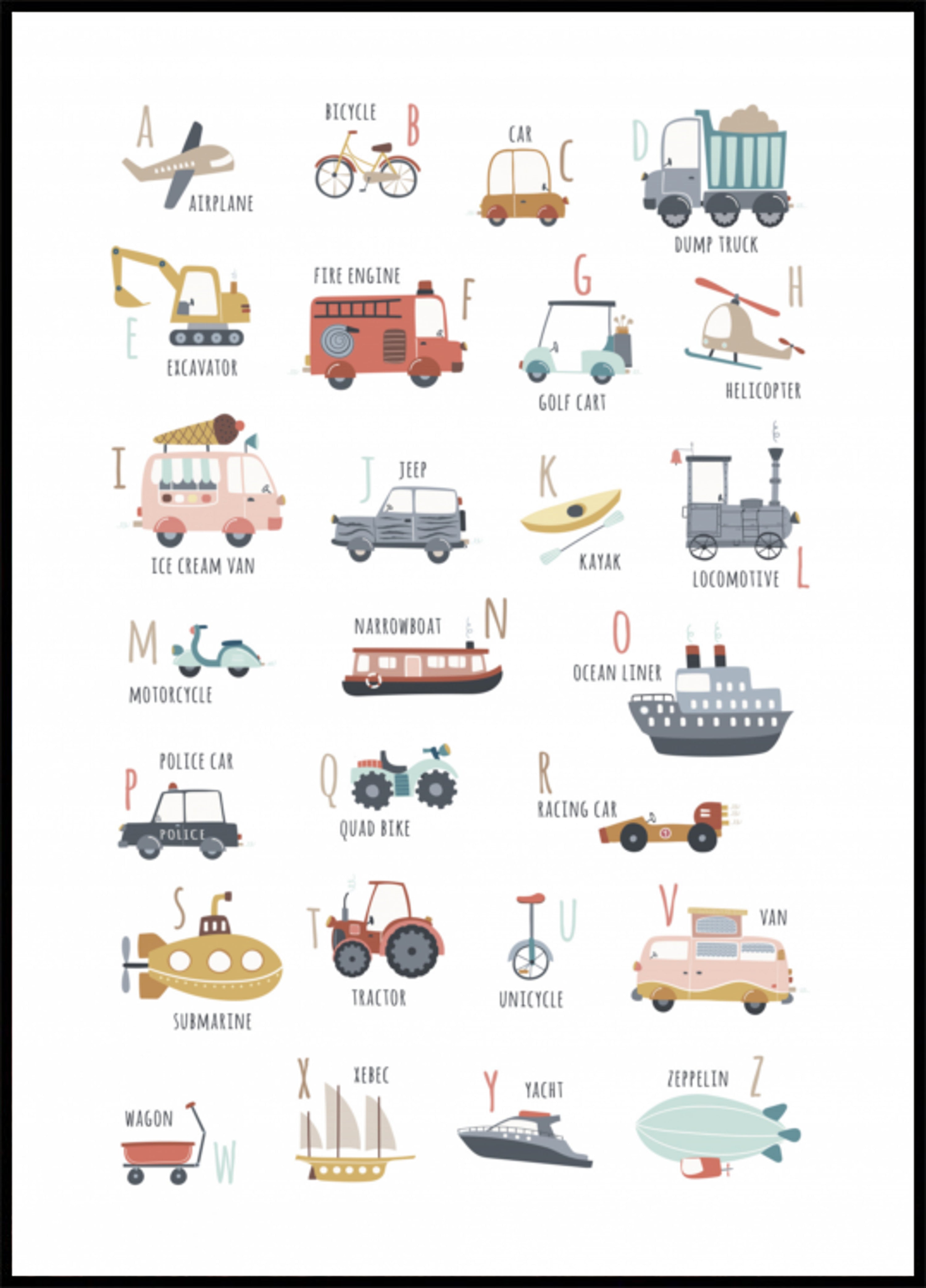 Transport ABC Zabawa