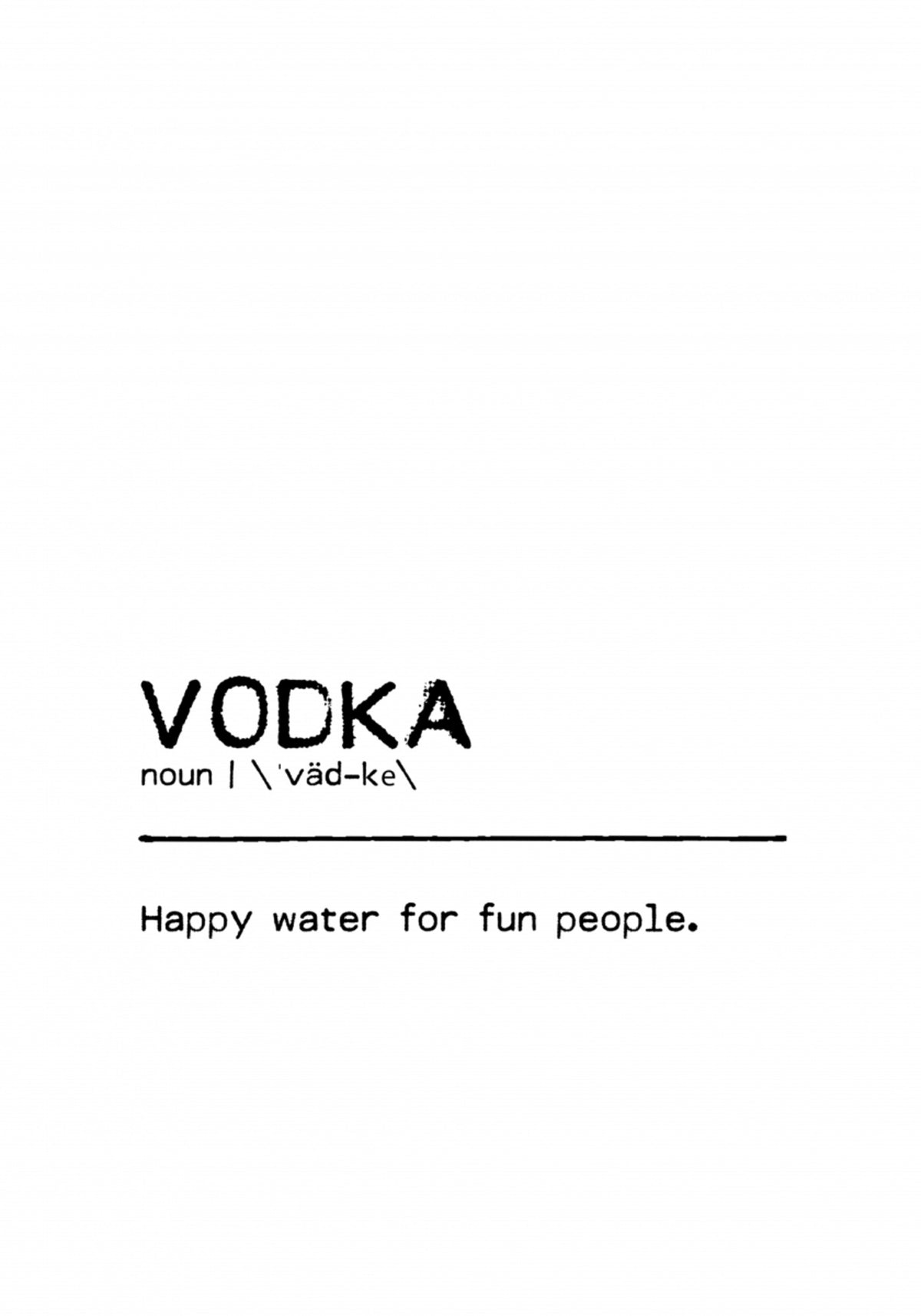 Definicja wódki Happy Water