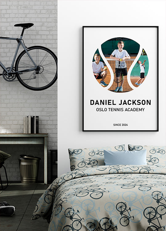 Tenisowy kolaż zdjęć Osobisty plakat - Posterbox