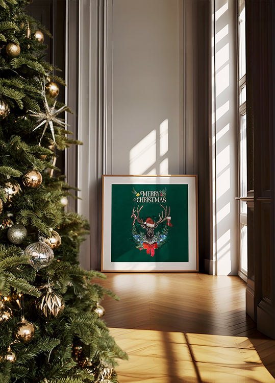 Holiday Stag Cheer Plakat - Posterbox